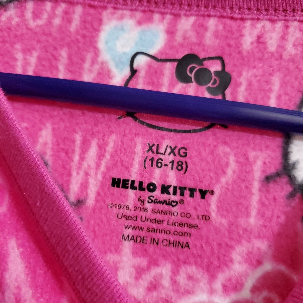 Hello Kitty Pink Pajama Onesie womans XL EUC - Picture 5 of 12